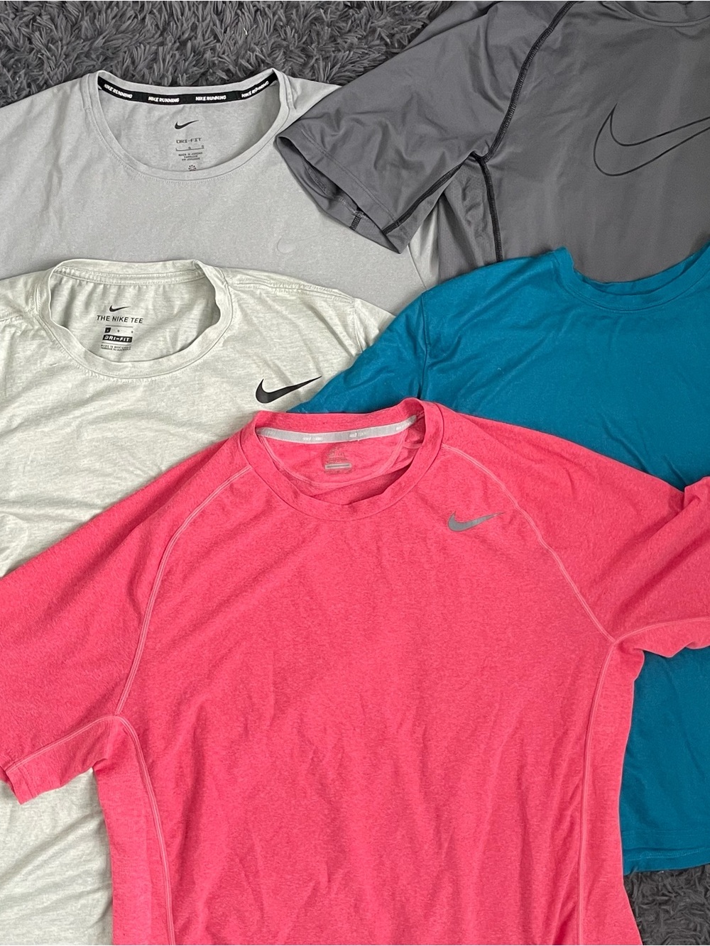 Men Size Large Nike Dri-Fit T-shirt Bundle Lot Workout Running